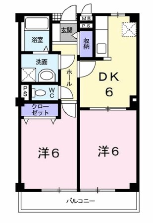 フォンテーヌ城の堀の物件間取画像